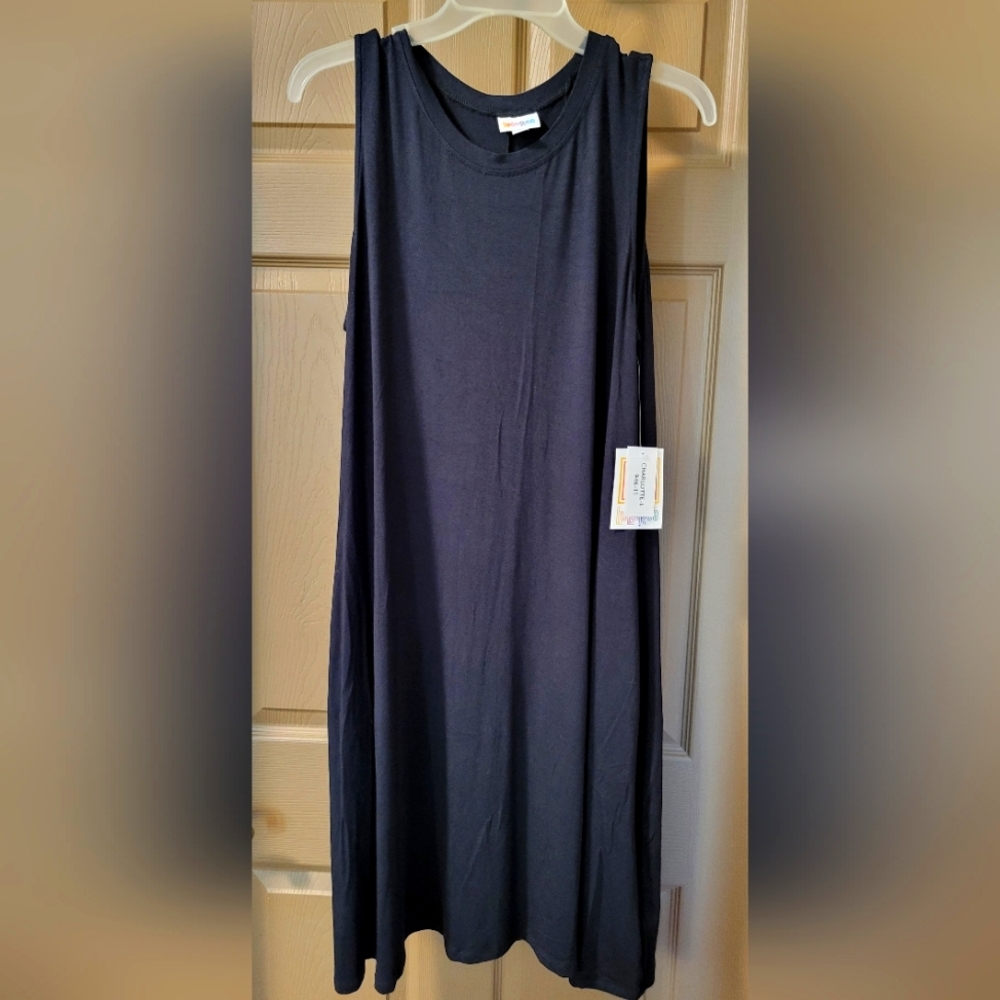 Lularoe Large Charlotte Dress Solid Black